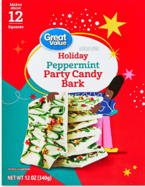 HOLIDAY 'Peppermint' Party Candy Bark White Chocolate no bake dessert 340gr